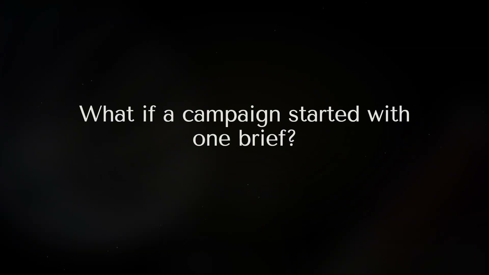 Opening frame of the Quanta film: what if a campaign started with one brief?